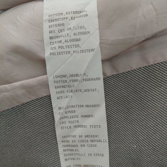 Mexx Light Olive Cotton Blend Skirt Blazer Suit Set,  Size 4 and 2 - Picture 3 of 12